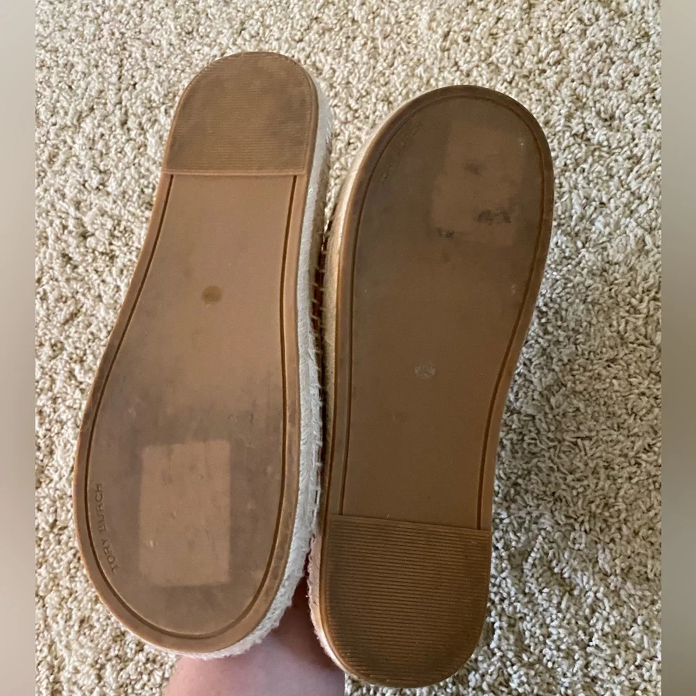 Tory Burch Leather Espadrille Sandals - Picture 5 of 6